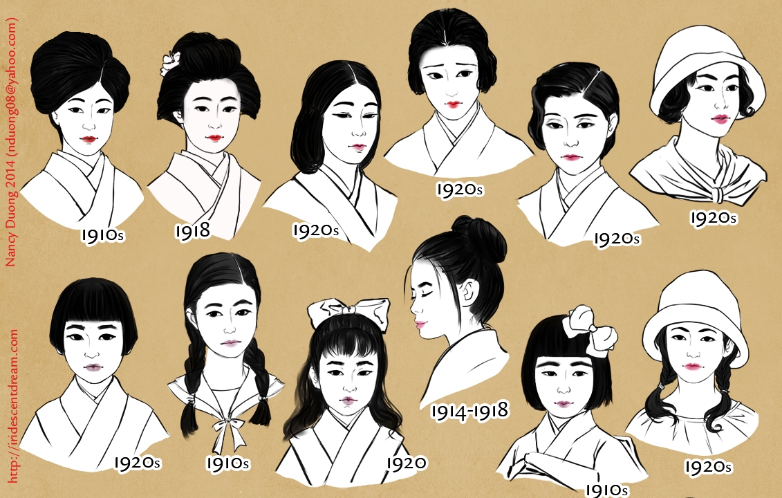 Hairstyles Of Taisho Japan Nancy Duong